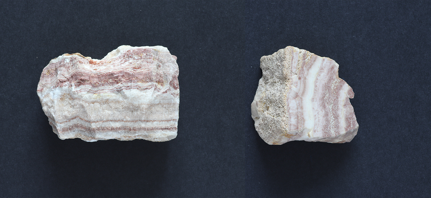 Surový vřídlovec / Leštěný vzorek vřídlovce