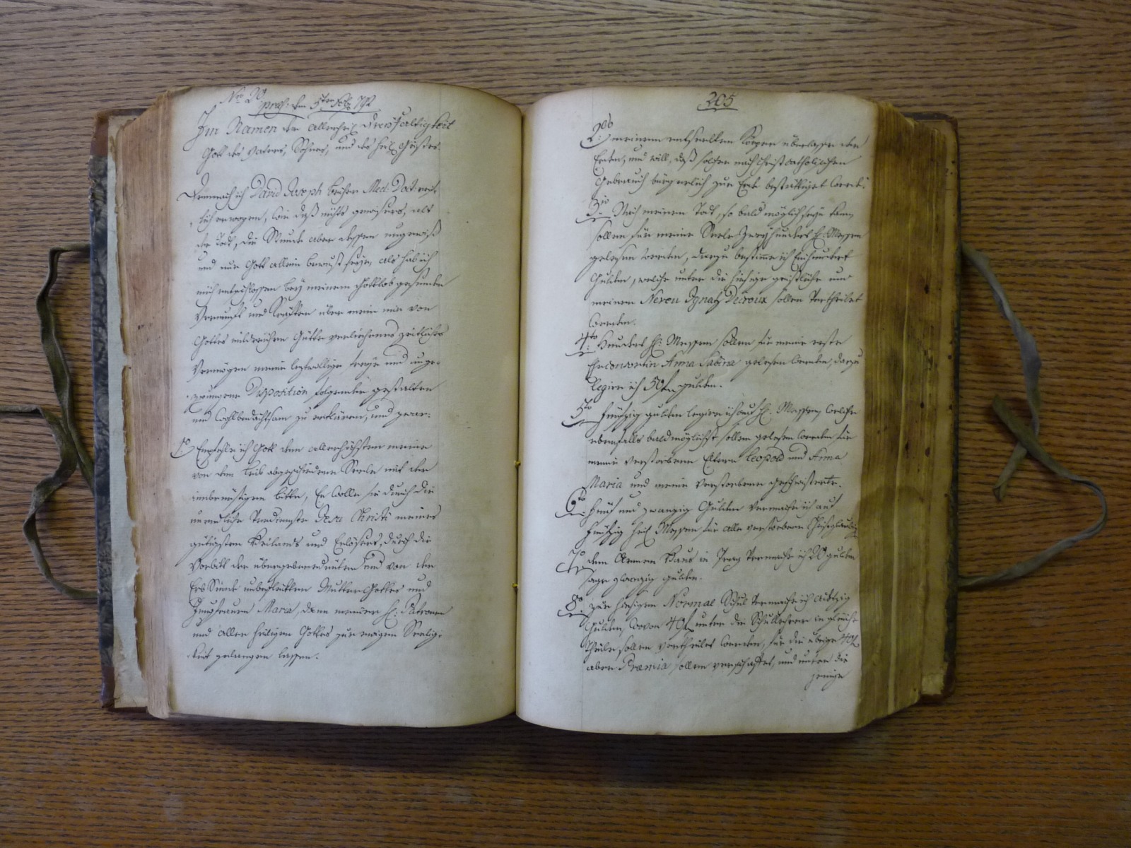 První dvě strany závěti Davida Bechera